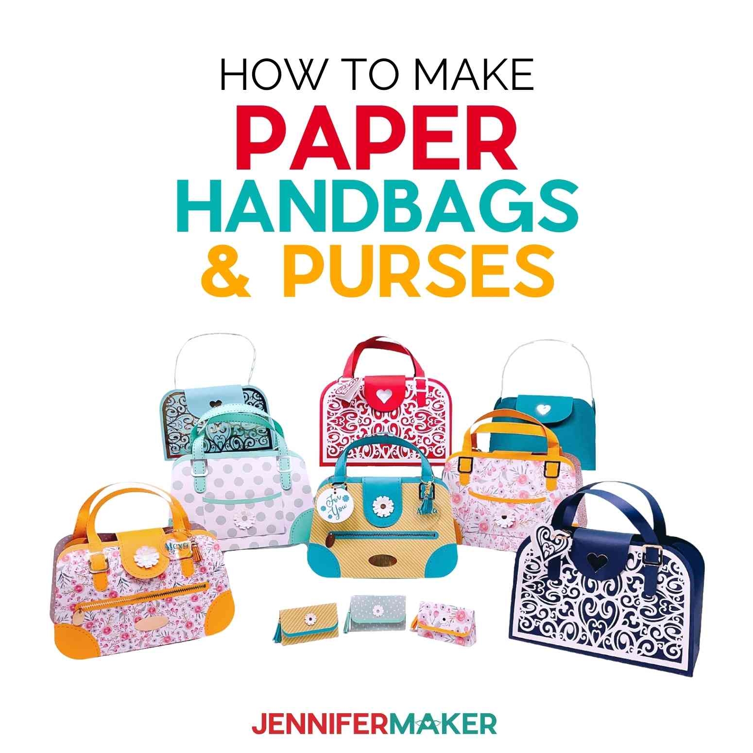 Paper Handbags Purses U0026 Wallets Free Patterns Jennifer Maker