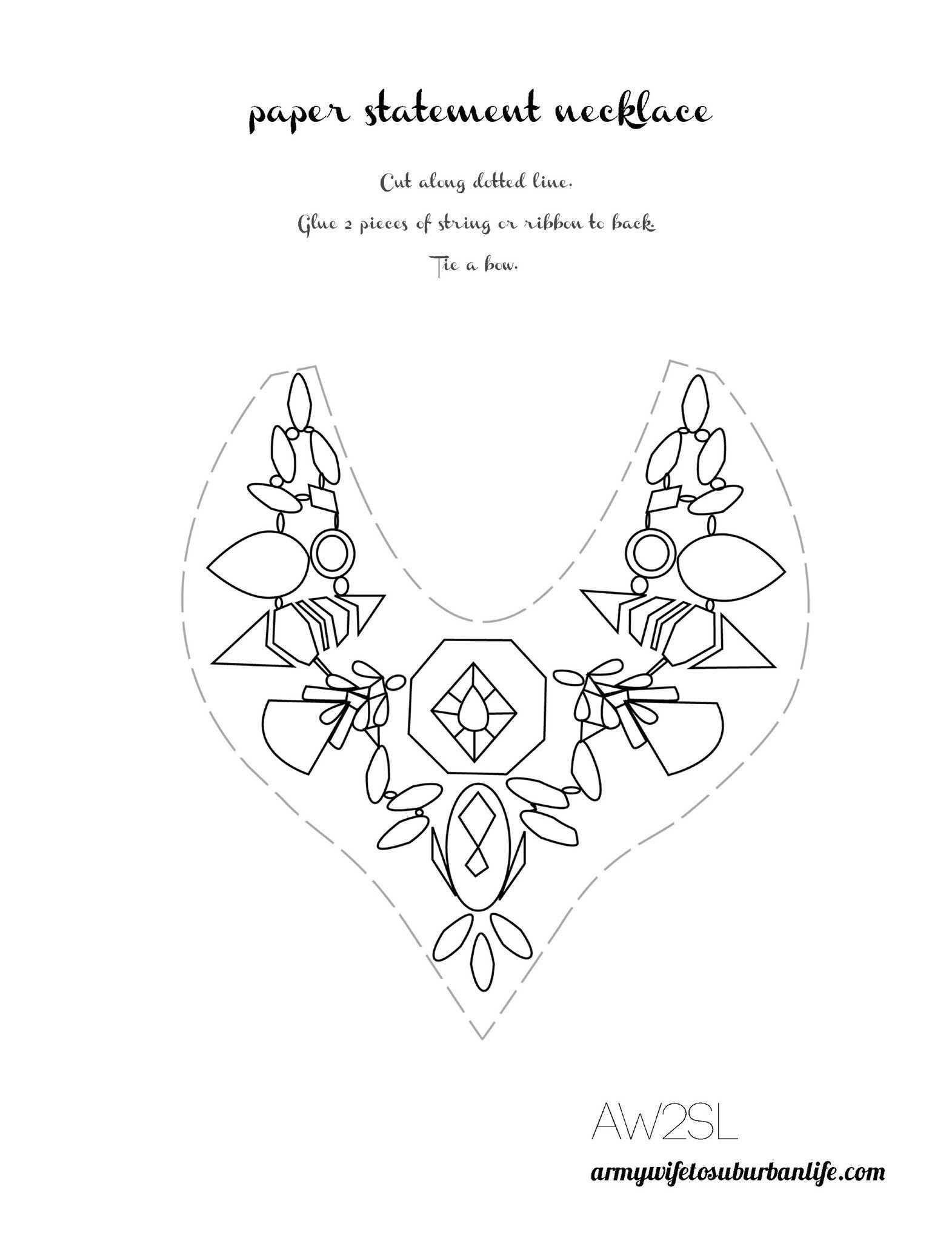 Paper Necklace Printable Craft How To Make A Paper Necklace Papercraft On Cut Out Keep