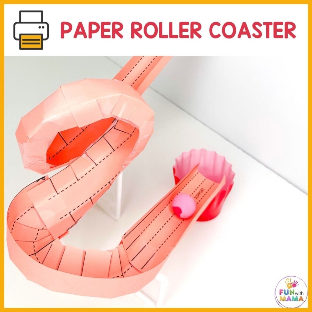 Paper Roller Coaster STEM Challenge Fun With Mama