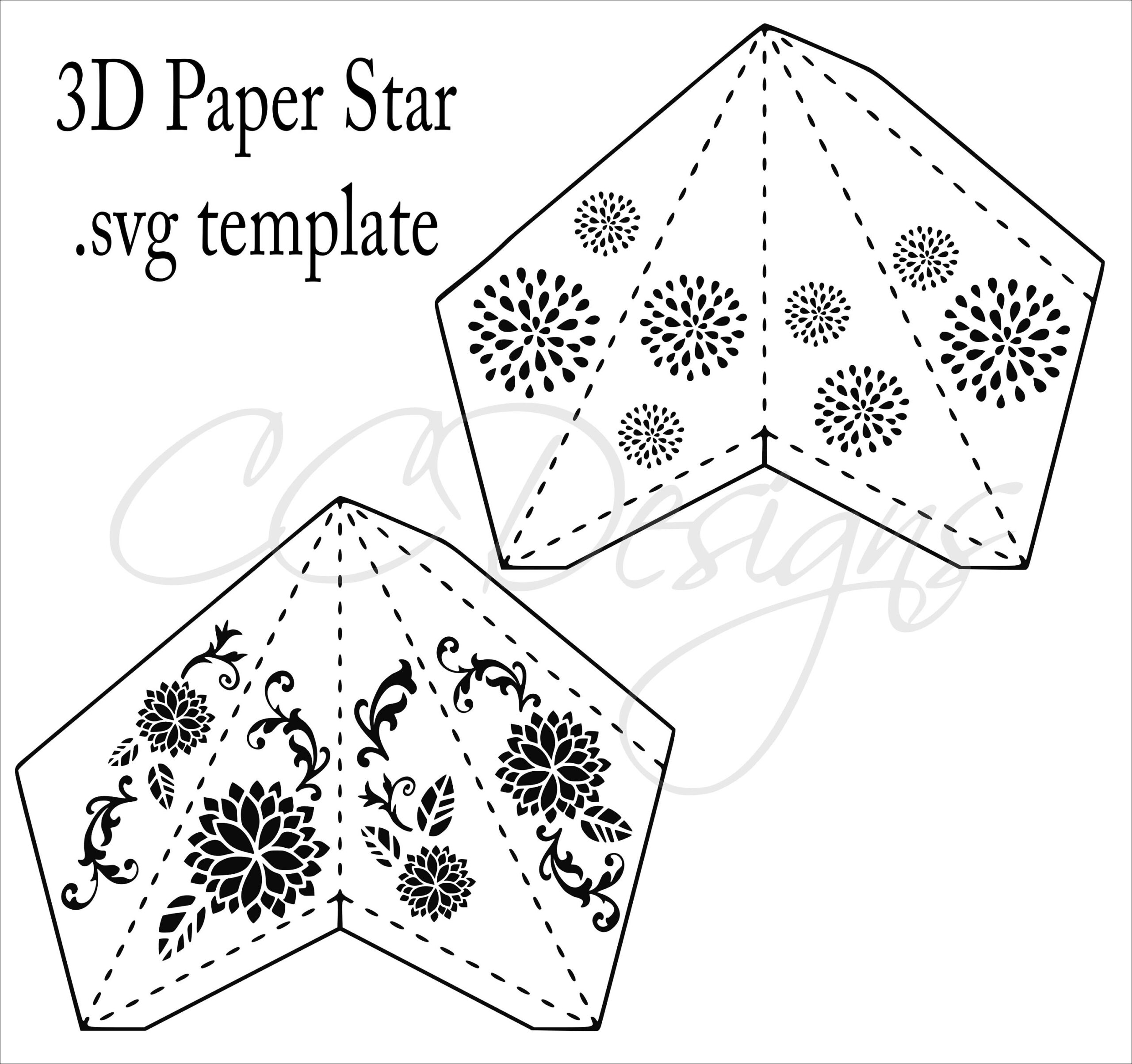 Free Printable Paper Star Lantern Template