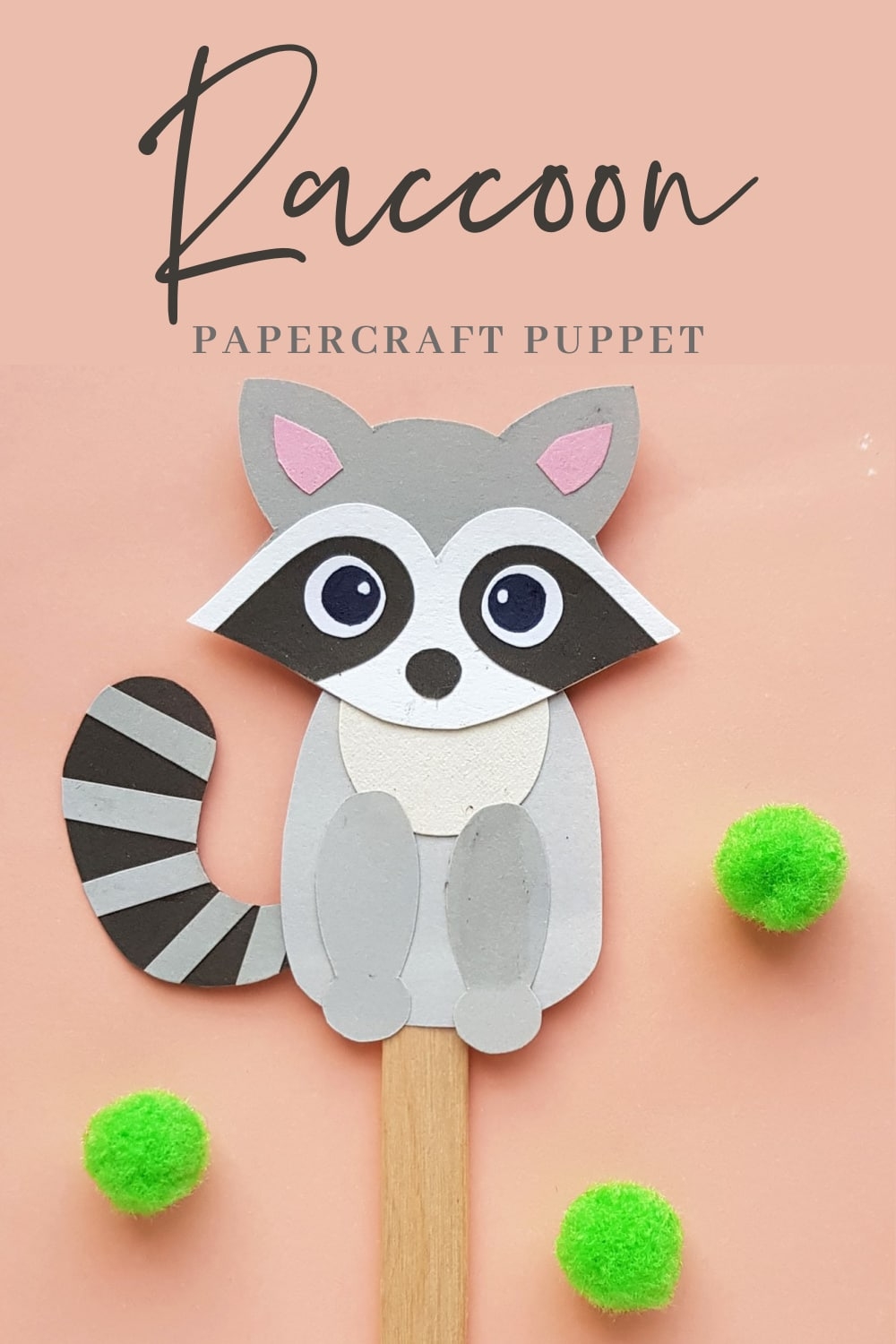 Papercraft Raccoon Puppet Animal Kids Craft Frugal Mom Eh 