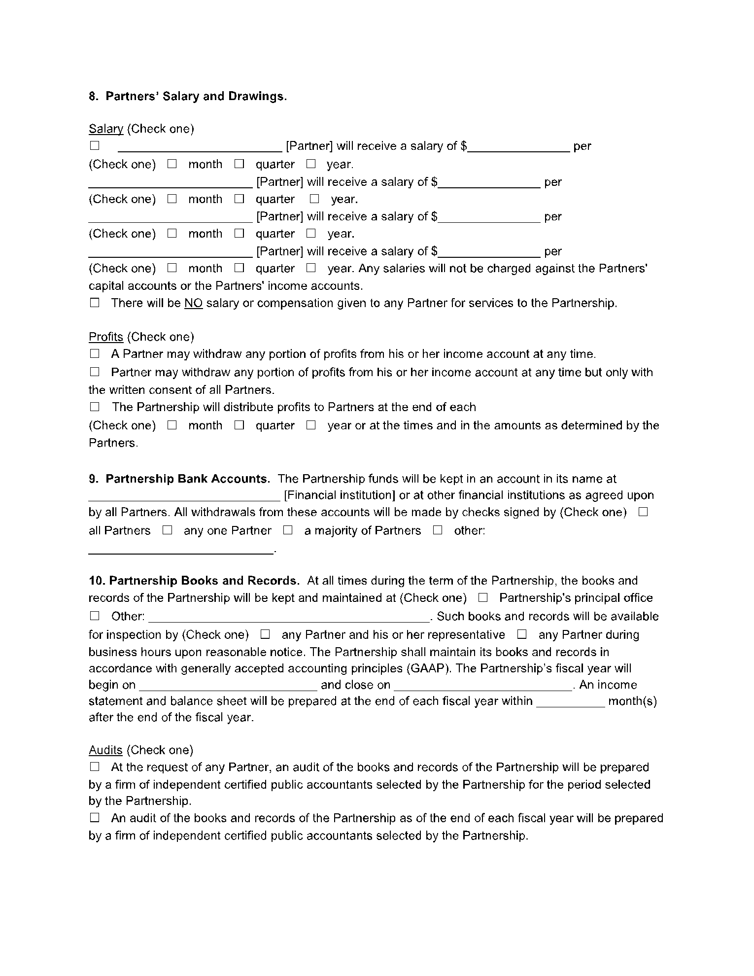 Free Printable Partnership Agreement Template Free Printable Partnership Agreement Template