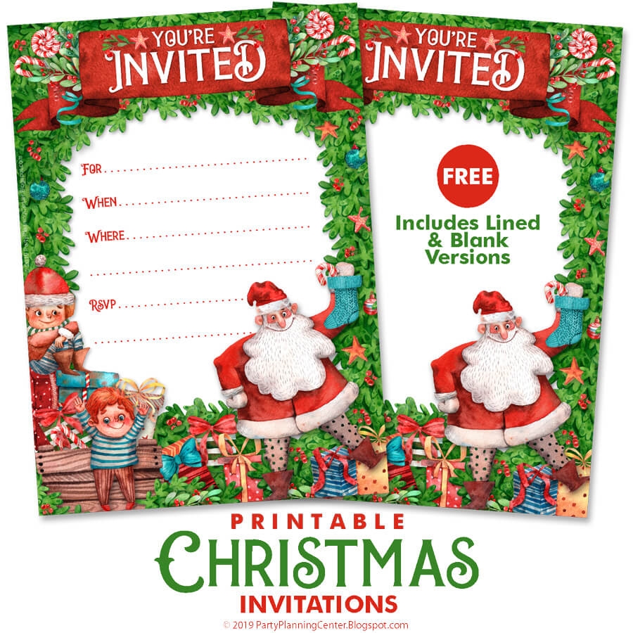 Free Printable Invitations Templates Christmas Free Printable Invitations Templates Christmas