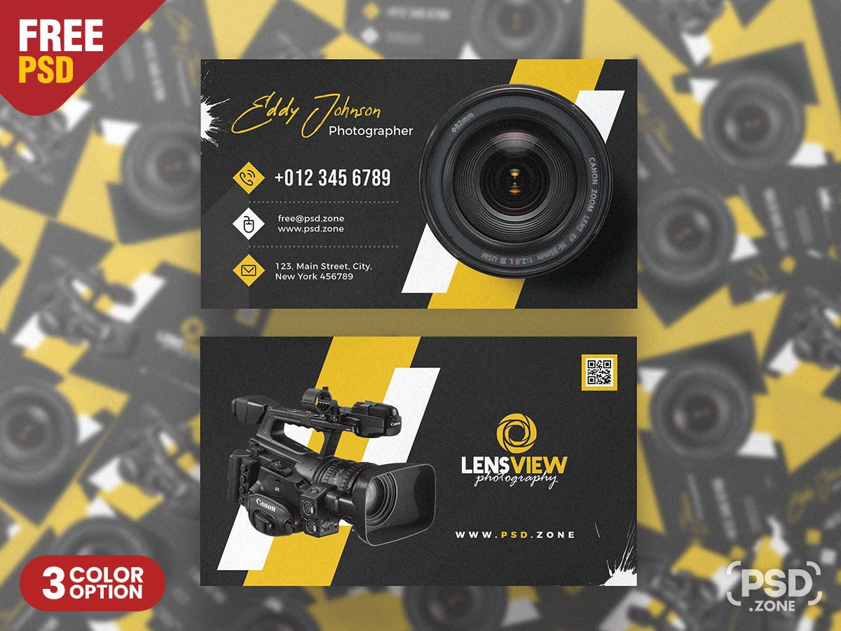 Photography Business Card PSD Template Set PSD Zone Photography Business Card PSD Template Set PSD Zone