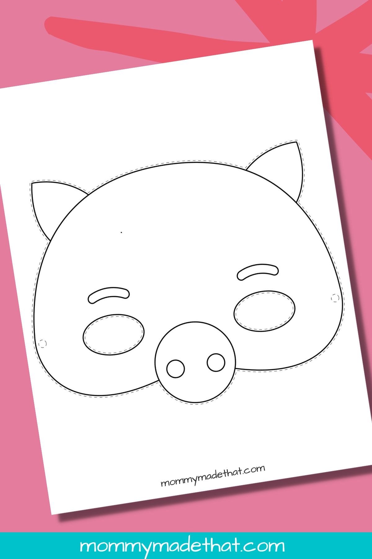 Pig Mask Template Free Printables 