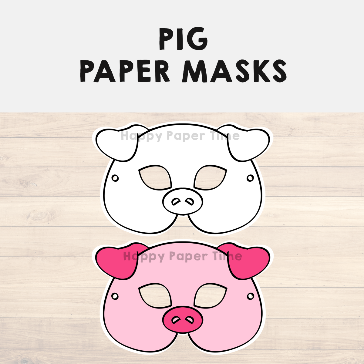 Free Printable Pig Mask Template