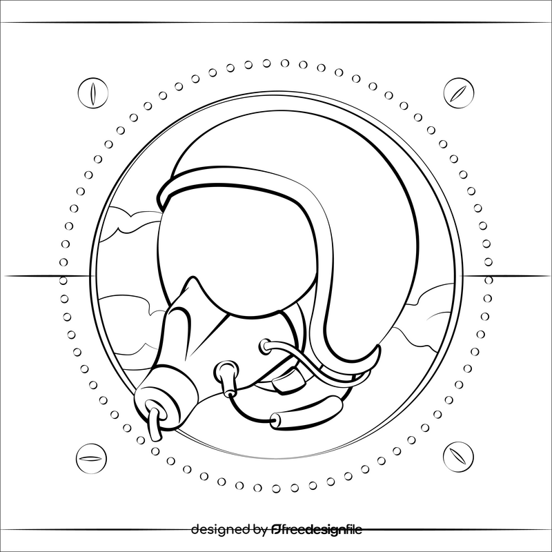 Pilot Helmet Black And White Vector Free Download Pilot Helmet Black And White Vector Free Download