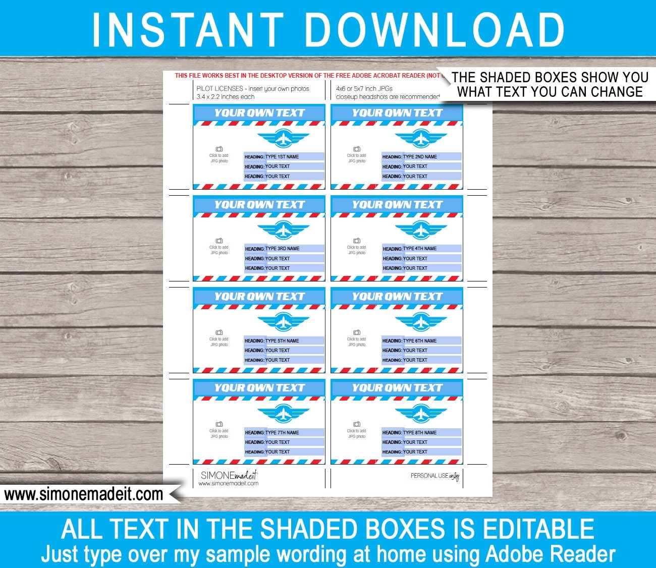 Pilot License Template Airplane Birthday Party Decorations Or Favors Printable Id Badge INSTANT DOWNLOAD With EDITABLE Text U0026 Photo Etsy Pilot License Template Airplane Birthday Party Decorations Or Favors Printable Id Badge INSTANT DOWNLOAD With EDITABLE Text U0026 Photo Etsy