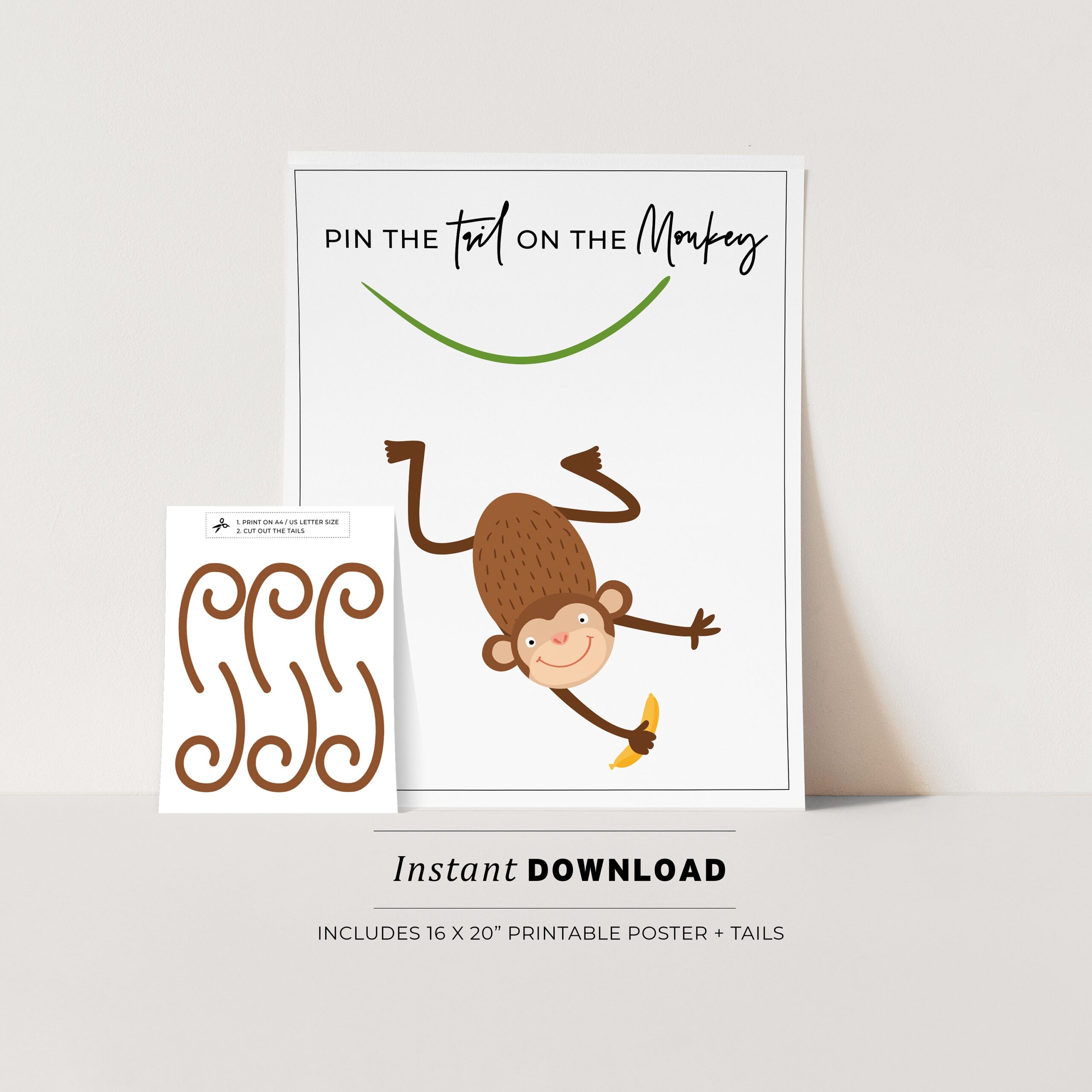 Free Printable Monkey Tail Template Free Printable Monkey Tail Template