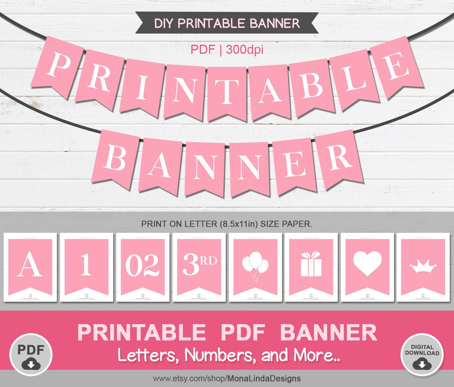 Pink Printable PDF Banner printable Alphabet Letter Banner printable Swallowtail Banner bunting a z Banner Template pink Baby Shower Banner Etsy Pink Printable PDF Banner printable Alphabet Letter Banner printable Swallowtail Banner bunting a z Banner Template pink Baby Shower Banner Etsy