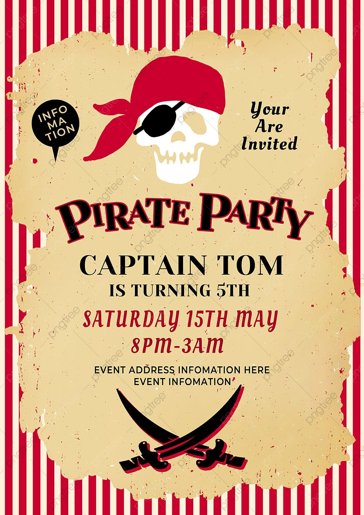 Pirate Theme Birthday Party Illustration Invitation Template Download On Pngtree Pirate Theme Birthday Party Illustration Invitation Template Download On Pngtree