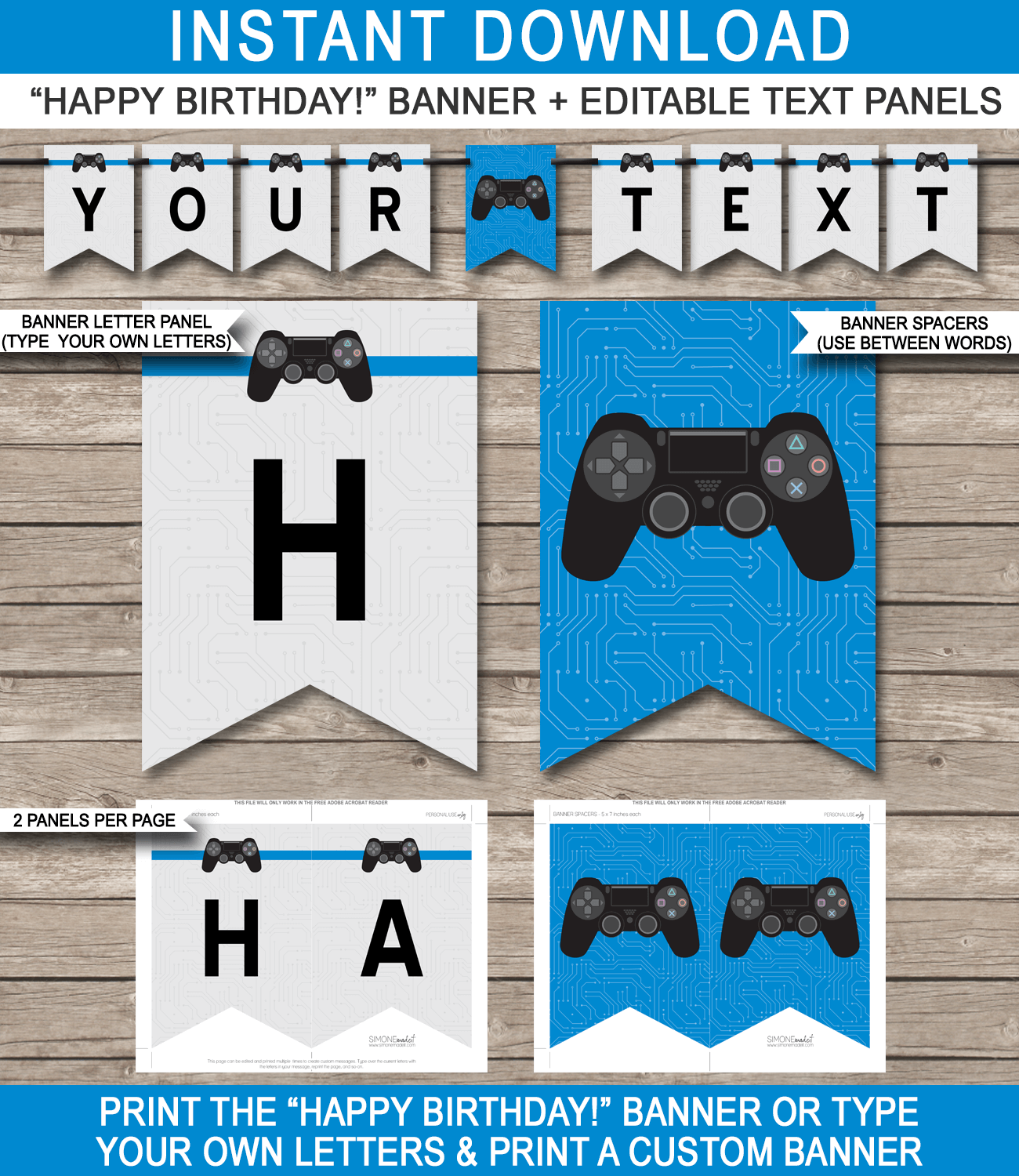 Free Printable Ps4 Birthday Card Template