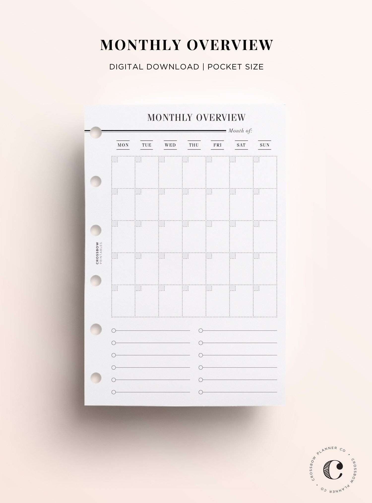 POCKET PRINTABLE Monthly Calendar Pocket Monthly On 1 Page POCKET PRINTABLE Monthly Calendar Pocket Monthly On 1 Page