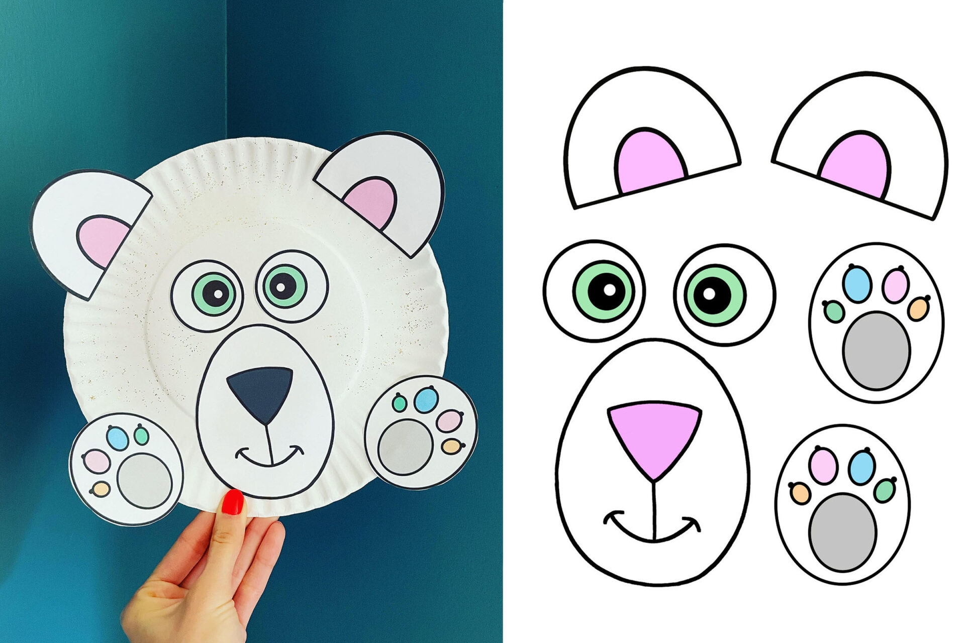 Polar Bear Craft For Preschool with Free Cutouts The Hollydog Blog
