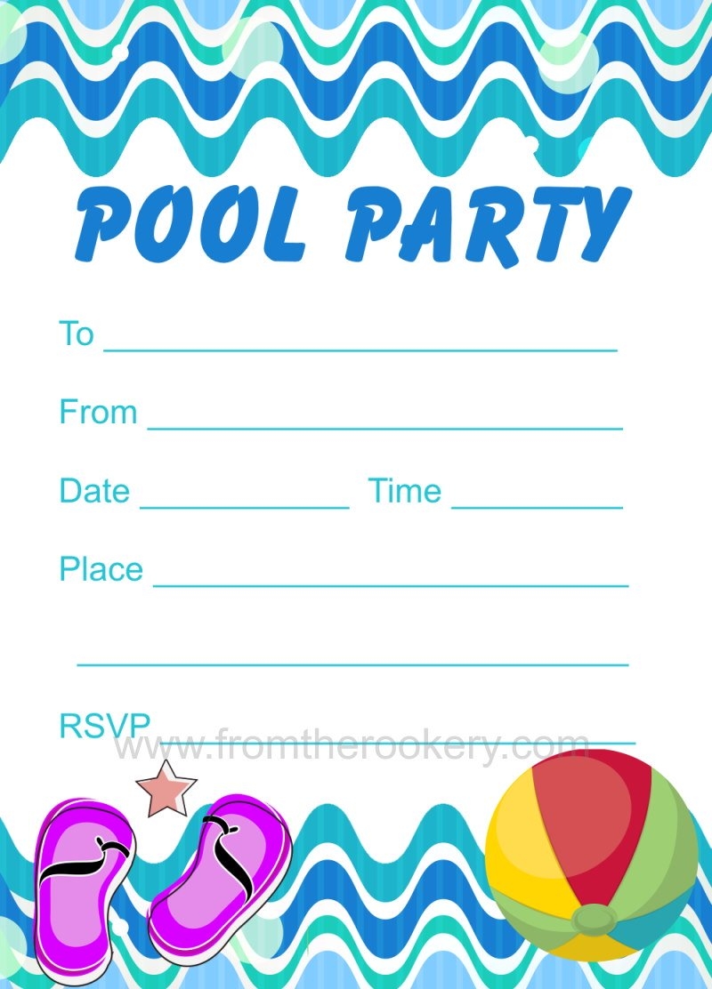 Pool Party Invitation Pool Party Invitation