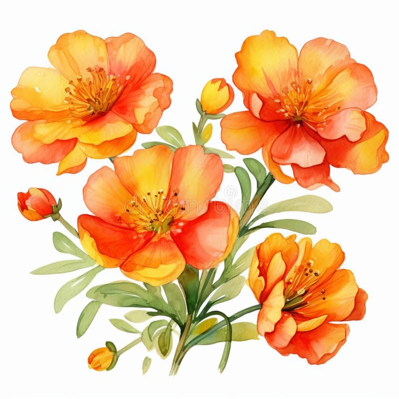 Portulaca Flower Stock Illustrations 243 Portulaca Flower Stock 