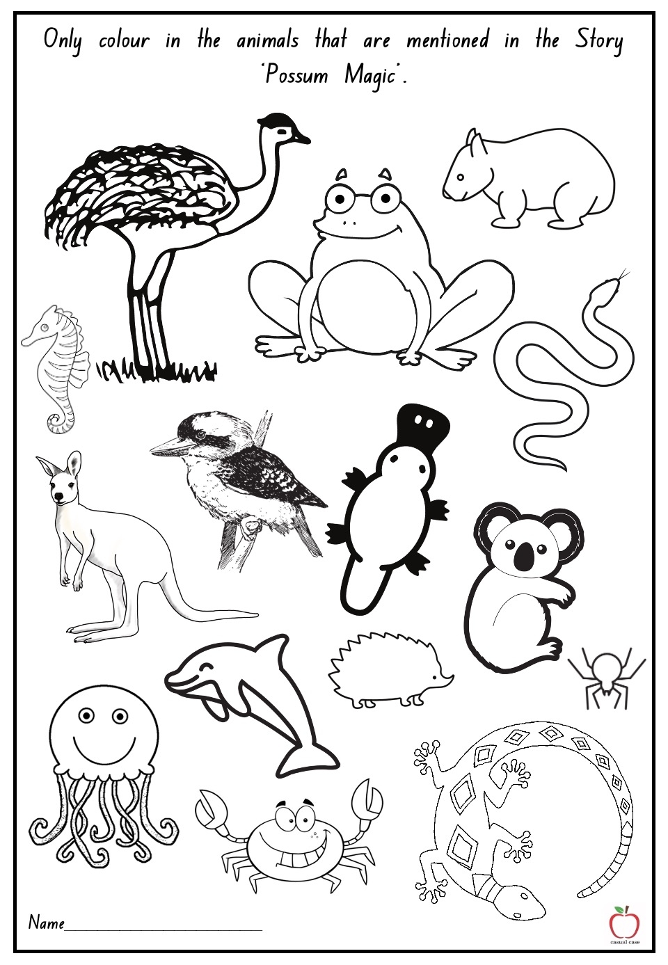 Possum Magic Casual Case Possum Magic Activities Resources