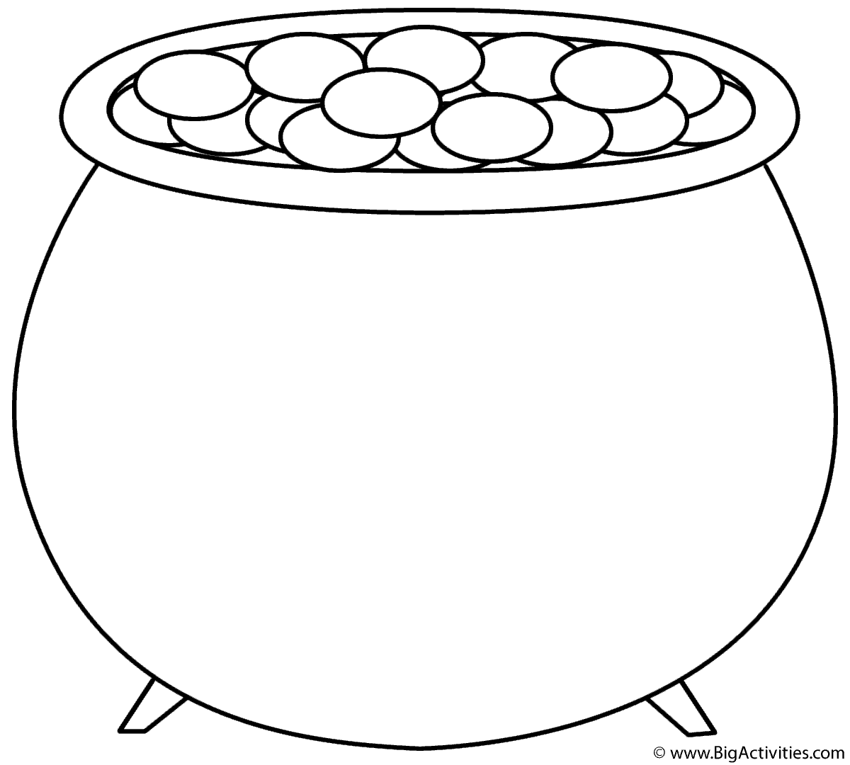 Free Printable Leprechaun Gold Pot Template