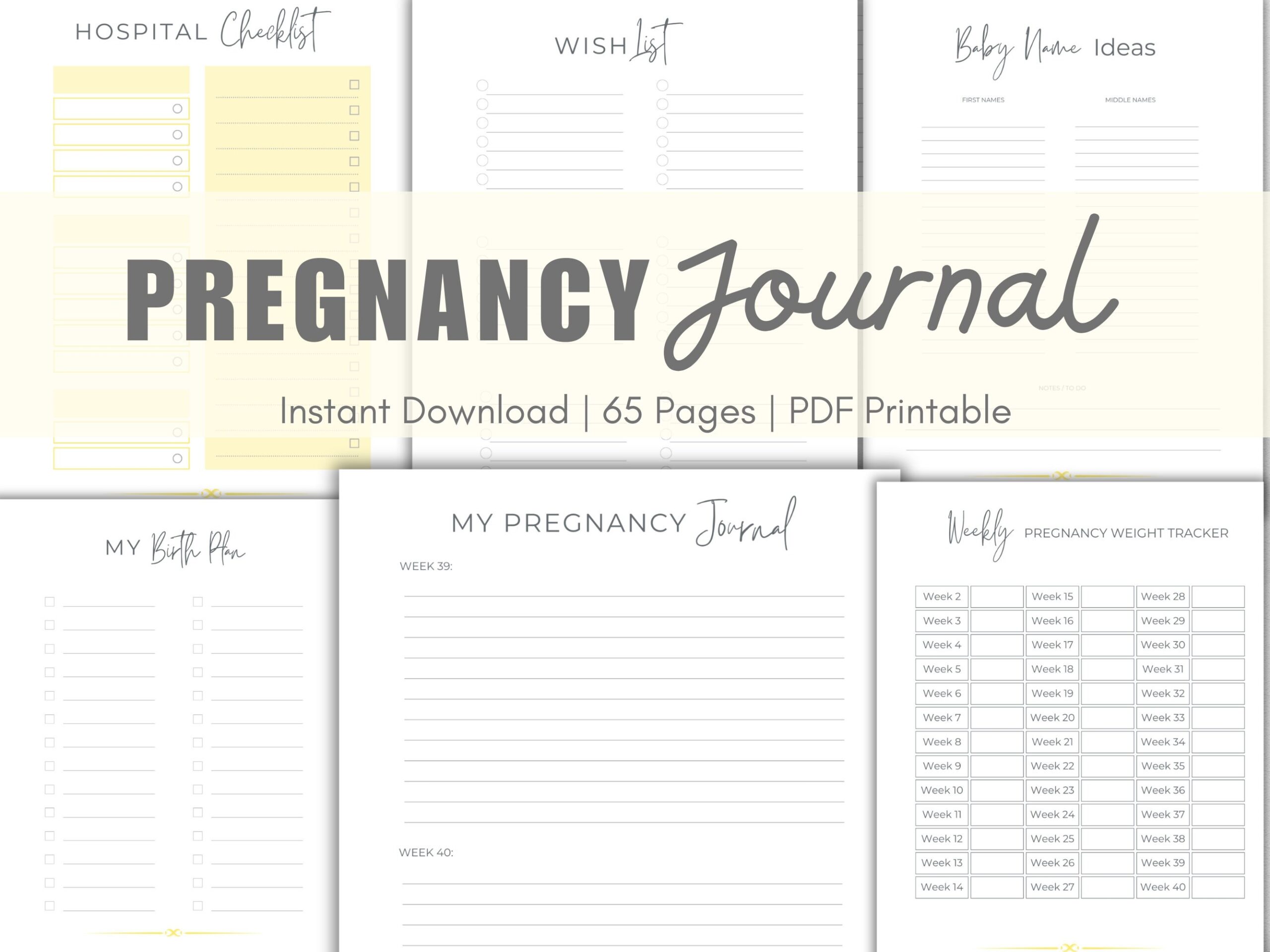 Free Printable Pregnancy Template