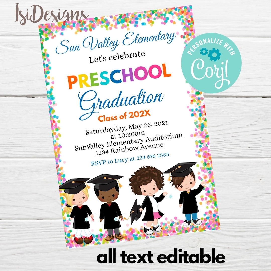 Preschool Graduation Invitation Editable Graduation Announce Kindergarten Graduation Ceremony Pre k Graduation Template Instant Download Etsy Preschool Graduation Invitation Editable Graduation Announce Kindergarten Graduation Ceremony Pre k Graduation Template Instant Download Etsy