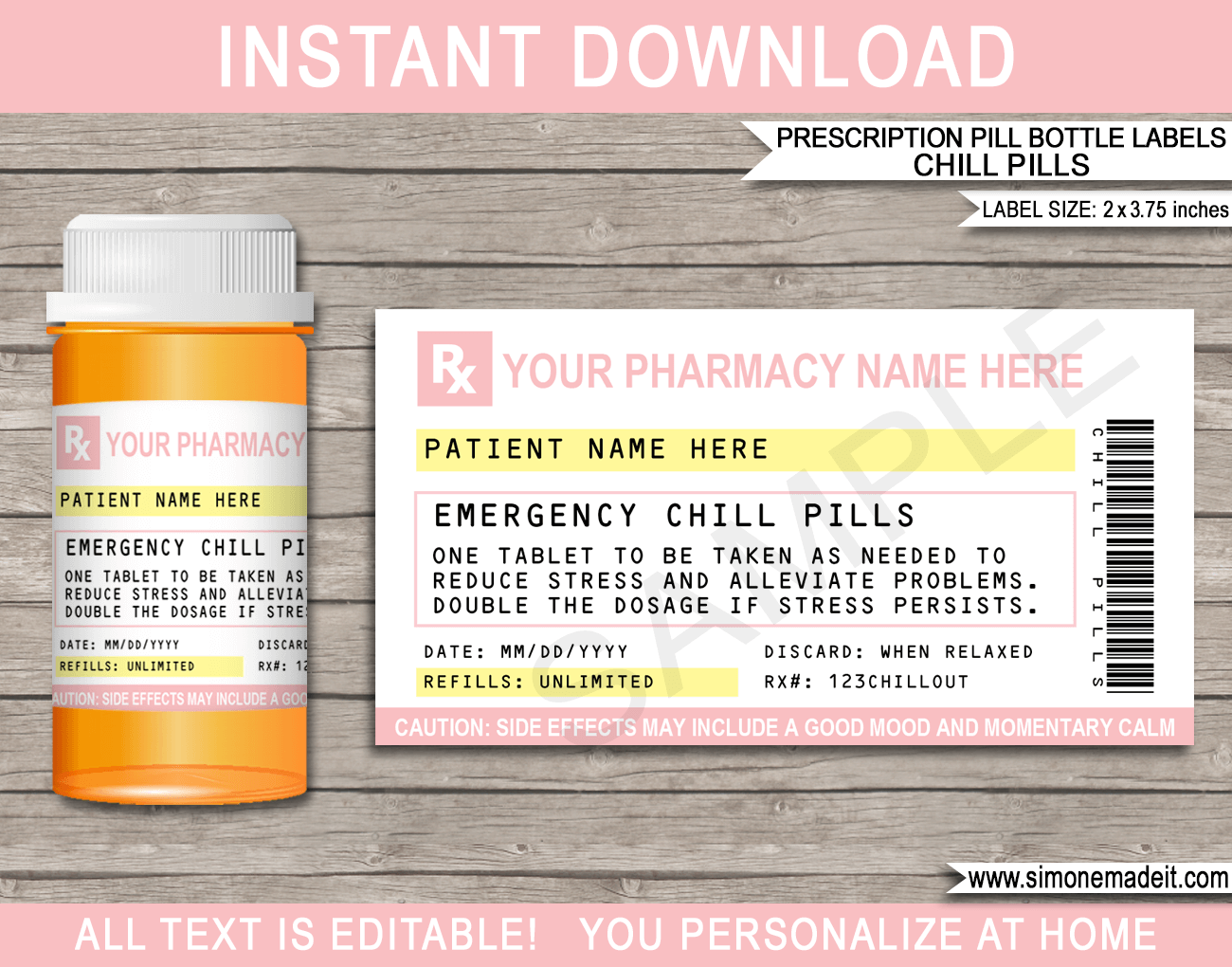 Free Printable Rx Label Template Free Printable Rx Label Template