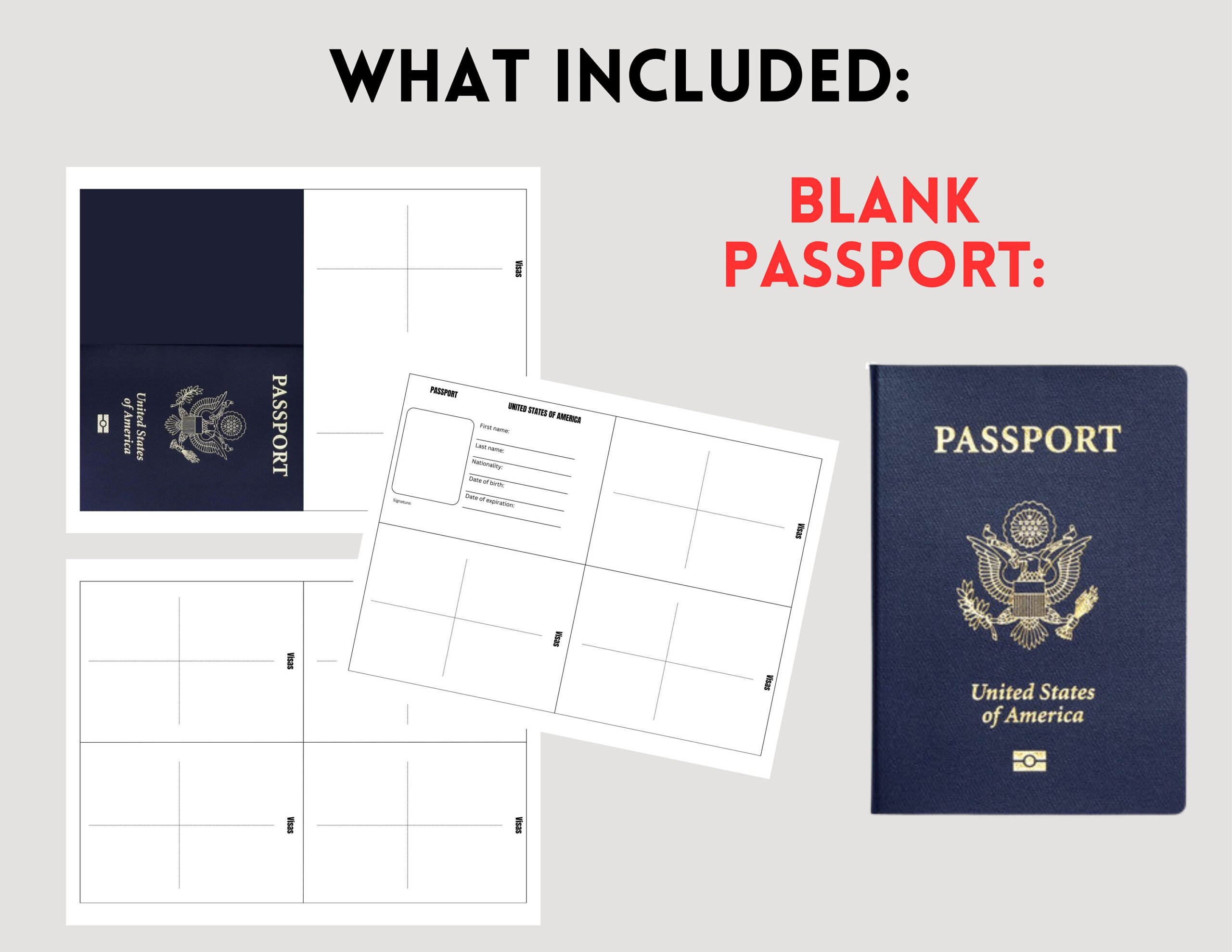 Free Printable Kids Passport Template Free Printable Kids Passport Template