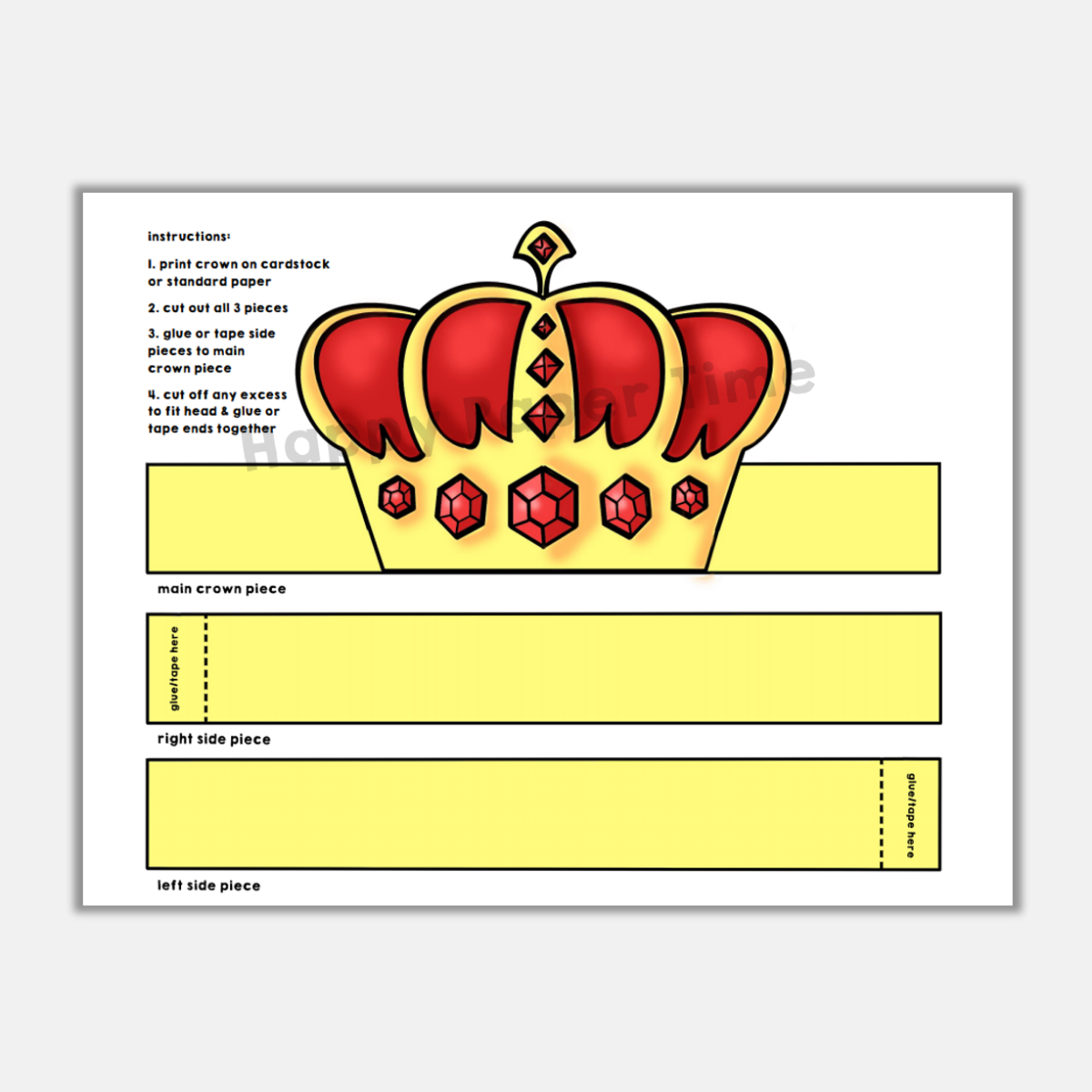 Prince King Paper Crowns Printable Royal Coloring Costume Craft Activity Made By Teachers Prince King Paper Crowns Printable Royal Coloring Costume Craft Activity Made By Teachers