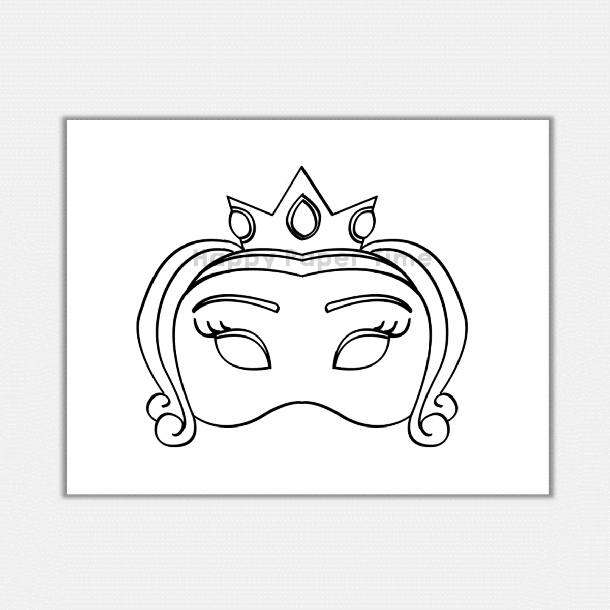 Free Printable Princess Mask Template