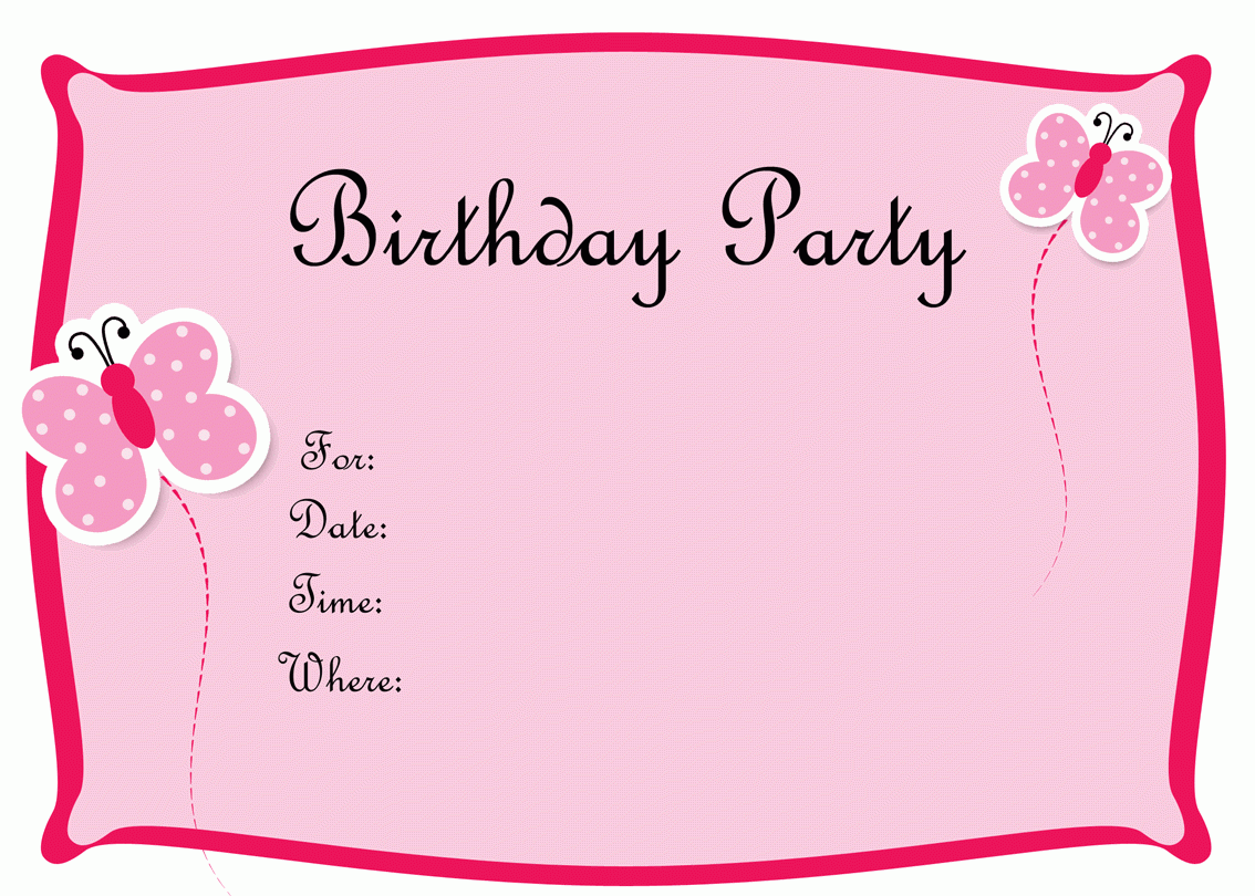 Free Printable Invitation Templates For Birthday