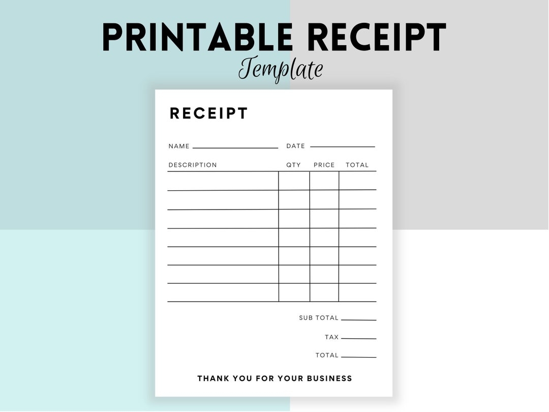 Printable Business Receipt Form Small Business Receipt Sales Receipt Template For Business Bill Order Form Customer Receipts Etsy Printable Business Receipt Form Small Business Receipt Sales Receipt Template For Business Bill Order Form Customer Receipts Etsy