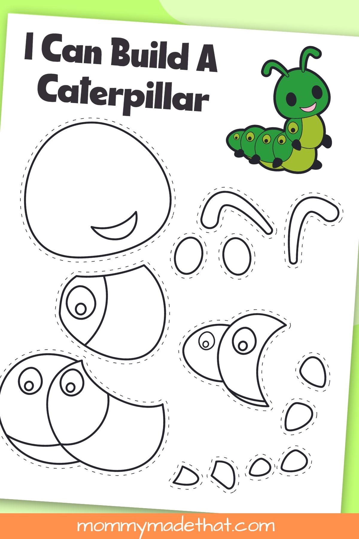 Free Printable Of 3d Caterpillar Templates