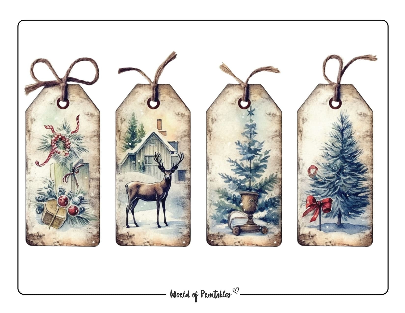 Printable Christmas Tags World Of Printables