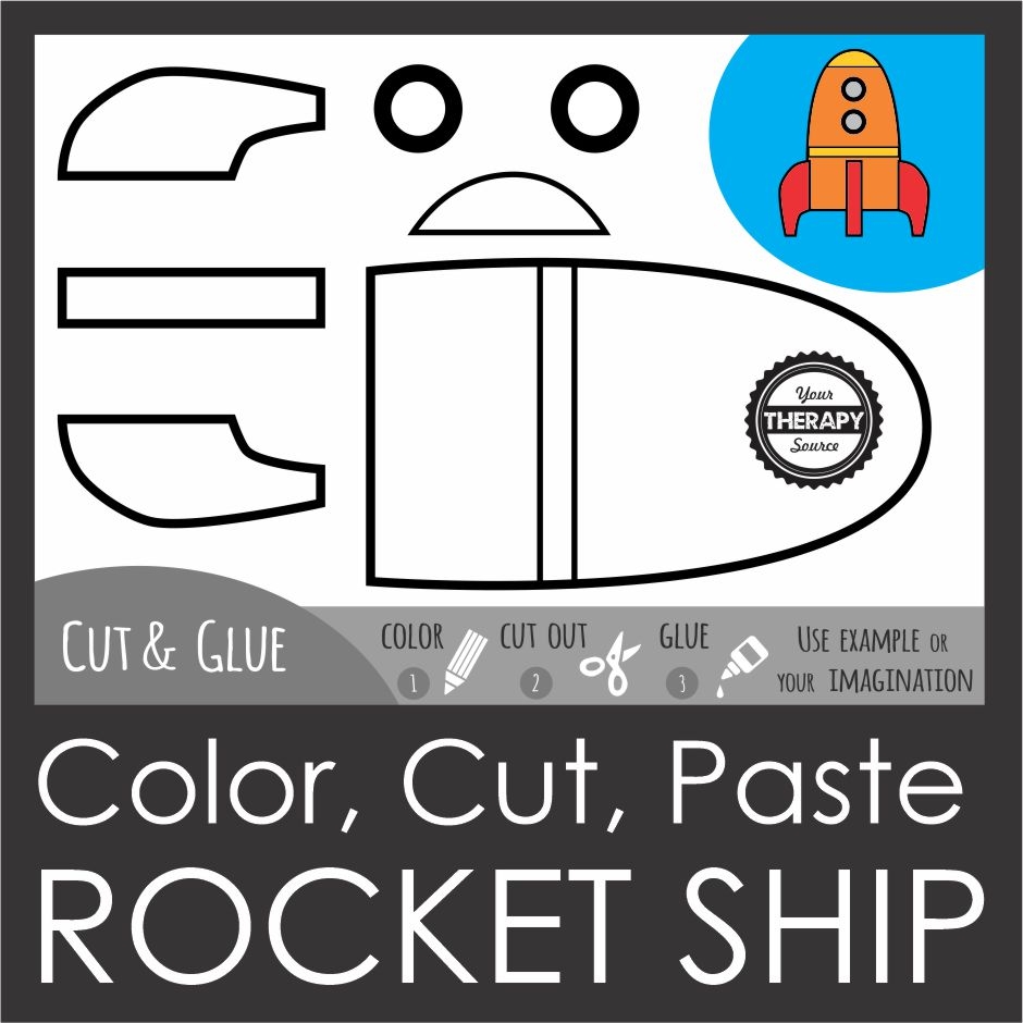 Free Printable Rocket Ship Template
