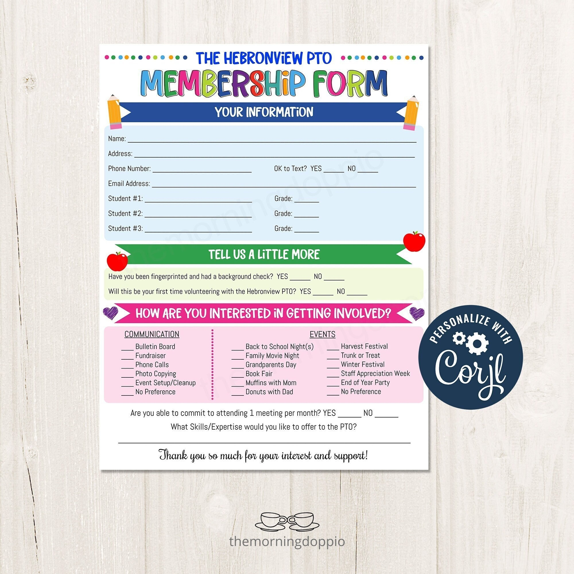 Free Printable Pta Template