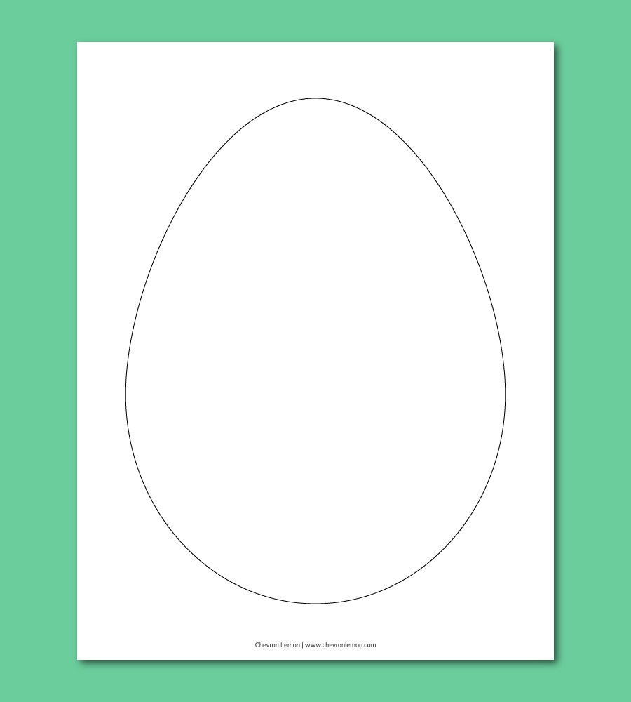 Free Printable Large Egg Template