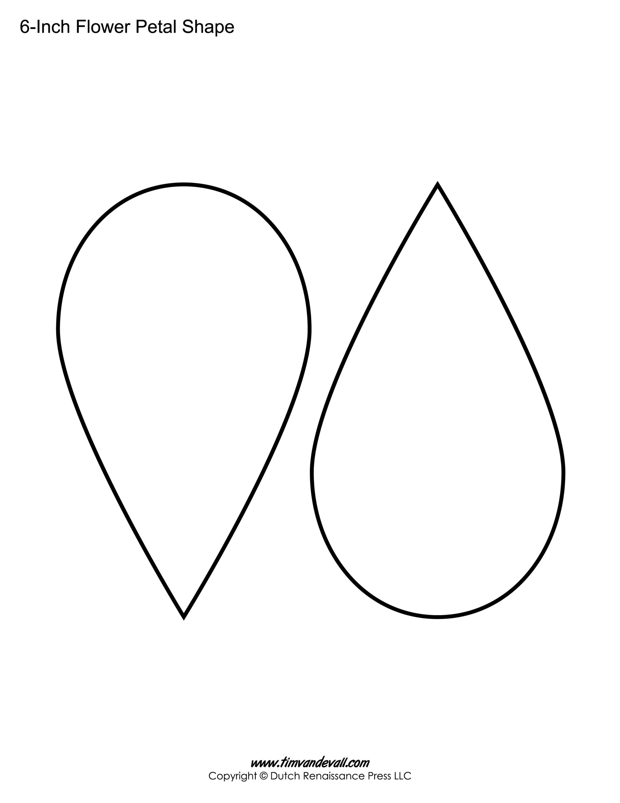 Free Printable Petal Template Free Printable Petal Template