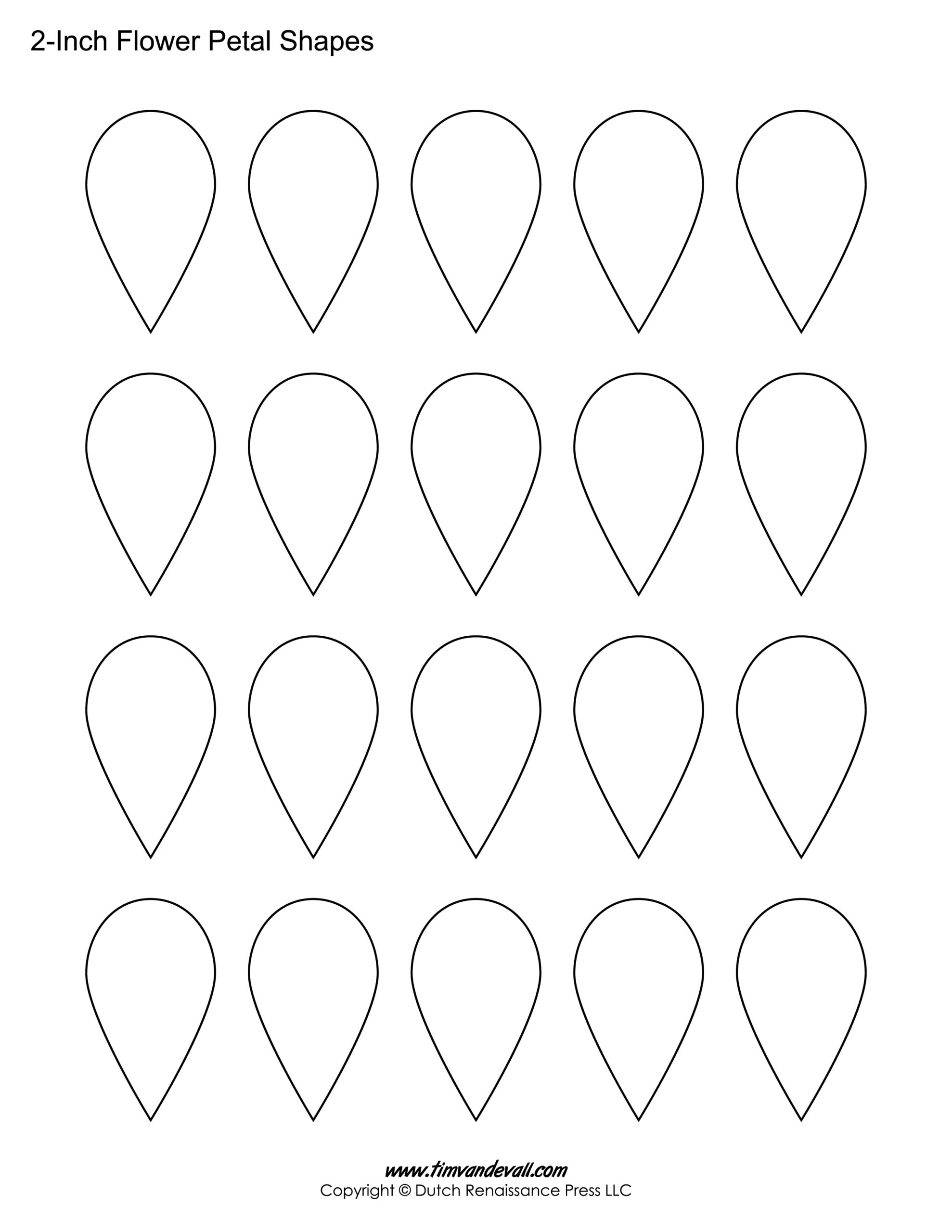 Free Printable Rose Petal Templates