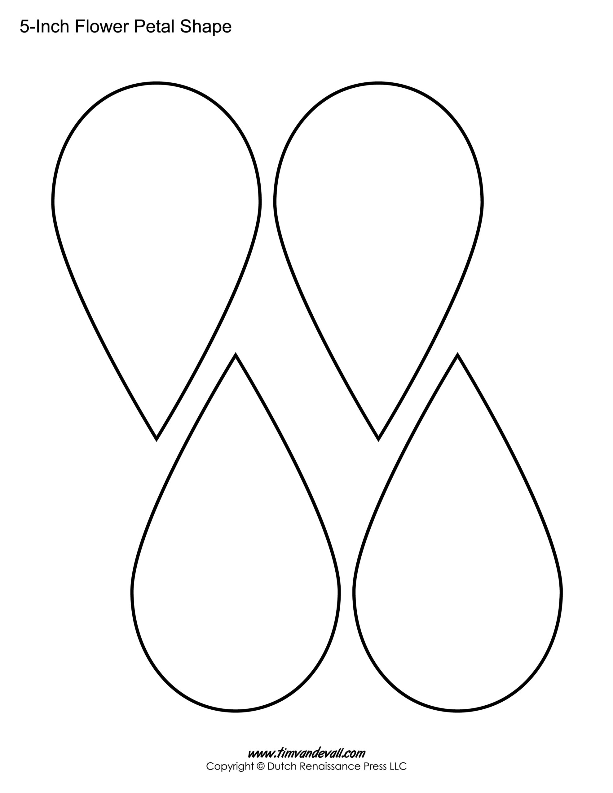 Printable Flower Petal Templates For Making Paper Flowers Printable Flower Petal Templates For Making Paper Flowers