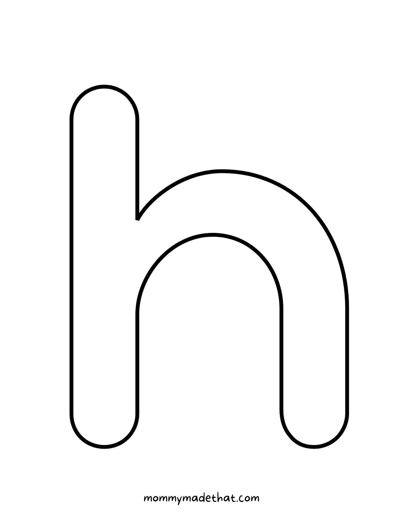 Free Printable Letter H Template