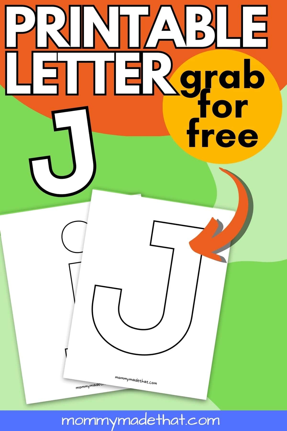 Free Printable Large Letter J Template