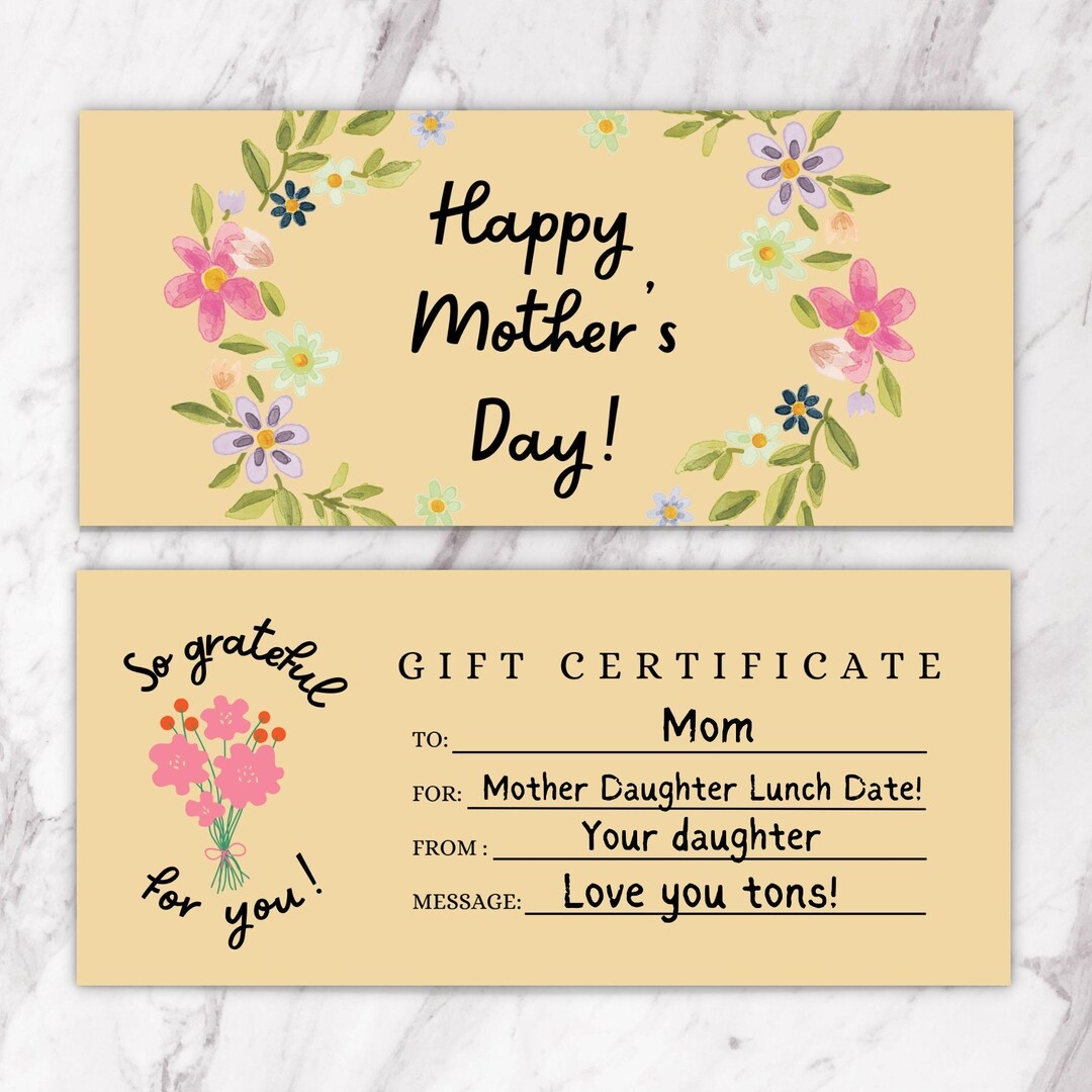 Printable Mothers Day Gift Certificate Template Instant Mother s Day Gift Voucher Coupons For Mom Etsy Printable Mothers Day Gift Certificate Template Instant Mother s Day Gift Voucher Coupons For Mom Etsy