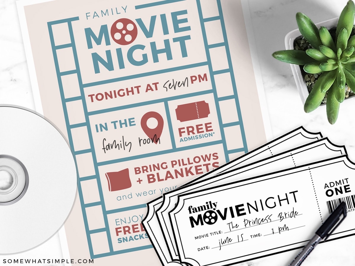 Free Printable Movie Ticket Invitation Templates