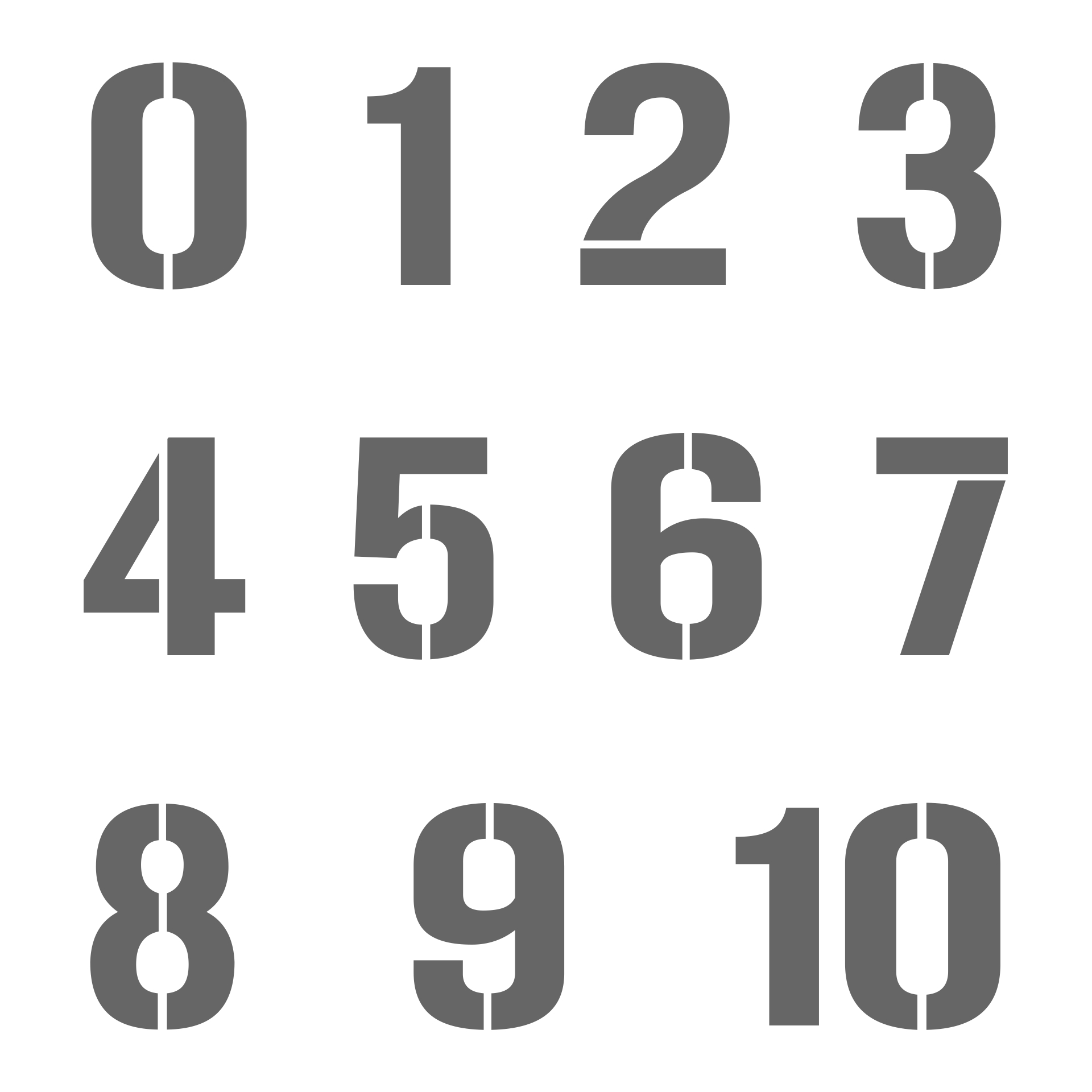 Free Printable Number Stencils Templates