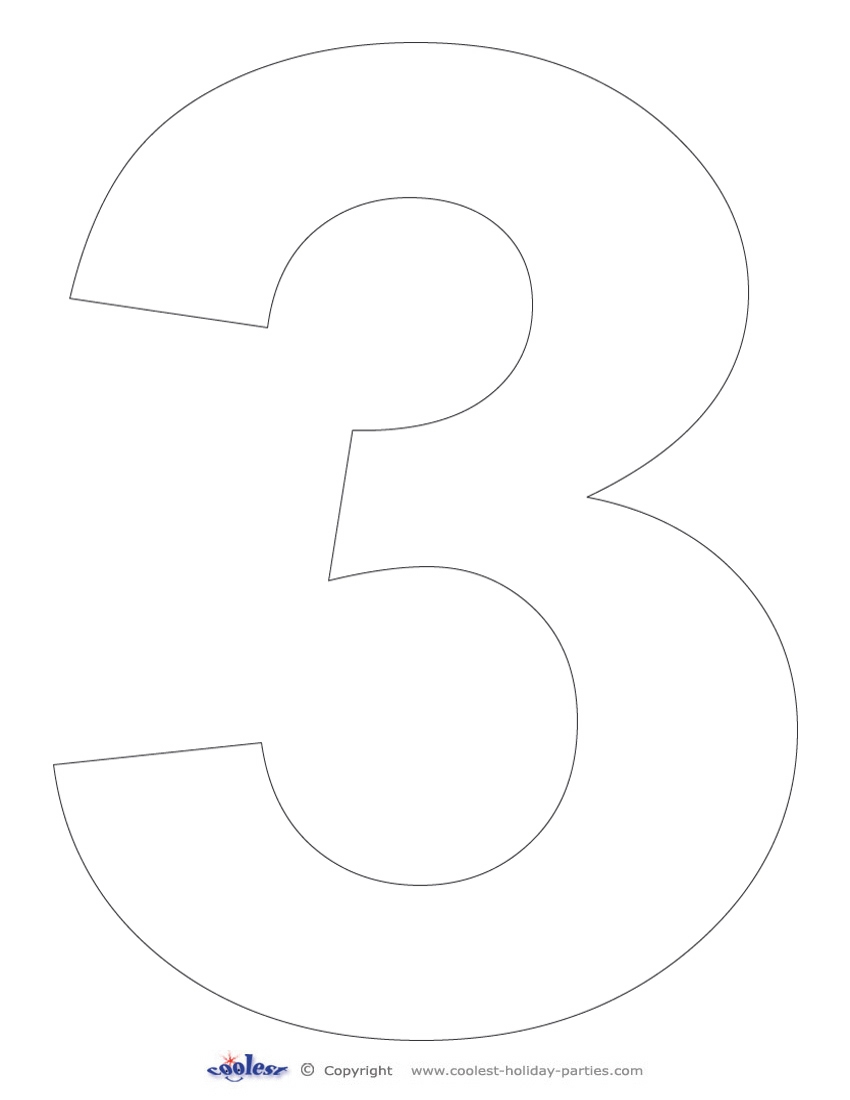 Printable Number 3 Coolest Free Printables