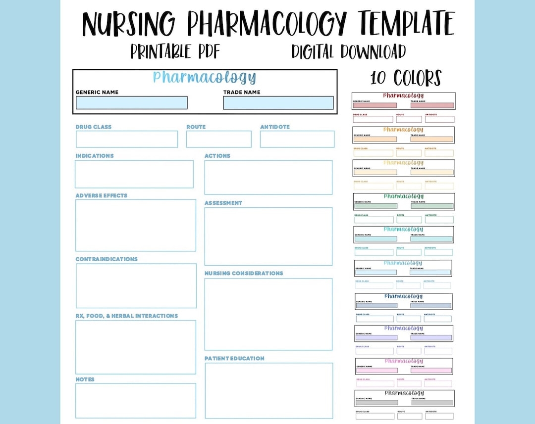 Free Printable Medication Card Template