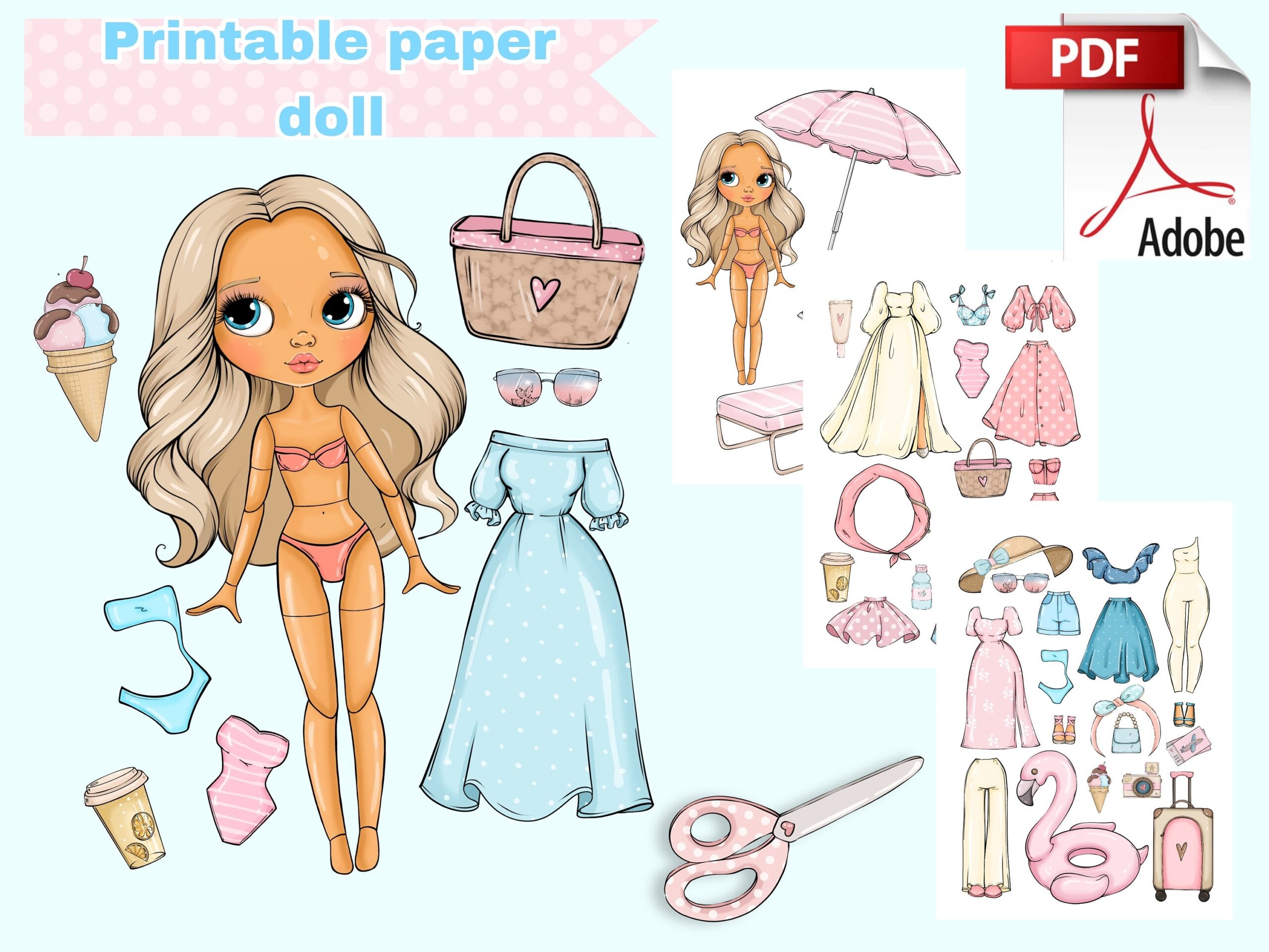 Free Printable Paper Doll Template Girl