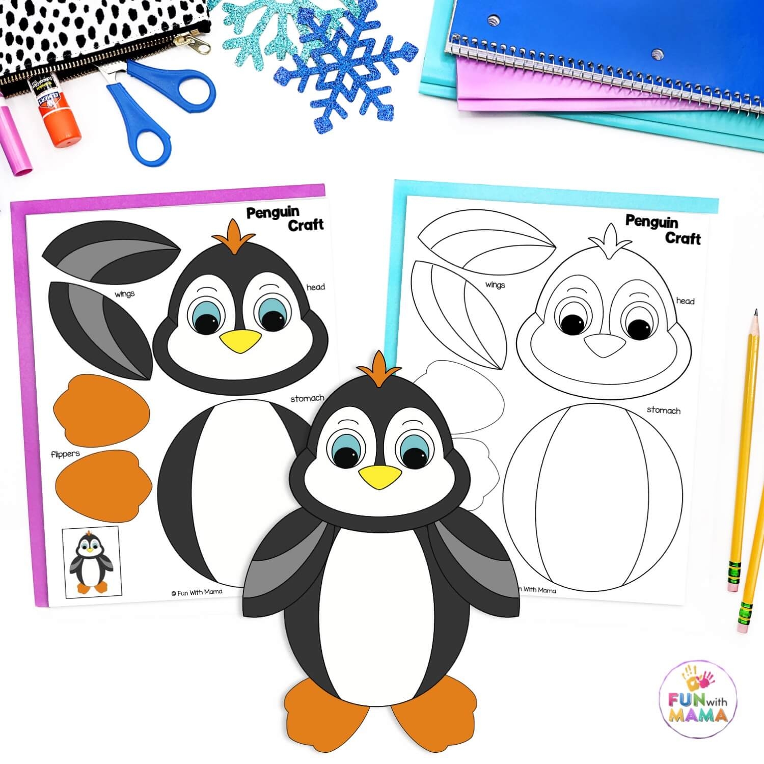 Printable Penguin Craft 10 More Penguin Crafts Fun With Mama Printable Penguin Craft 10 More Penguin Crafts Fun With Mama