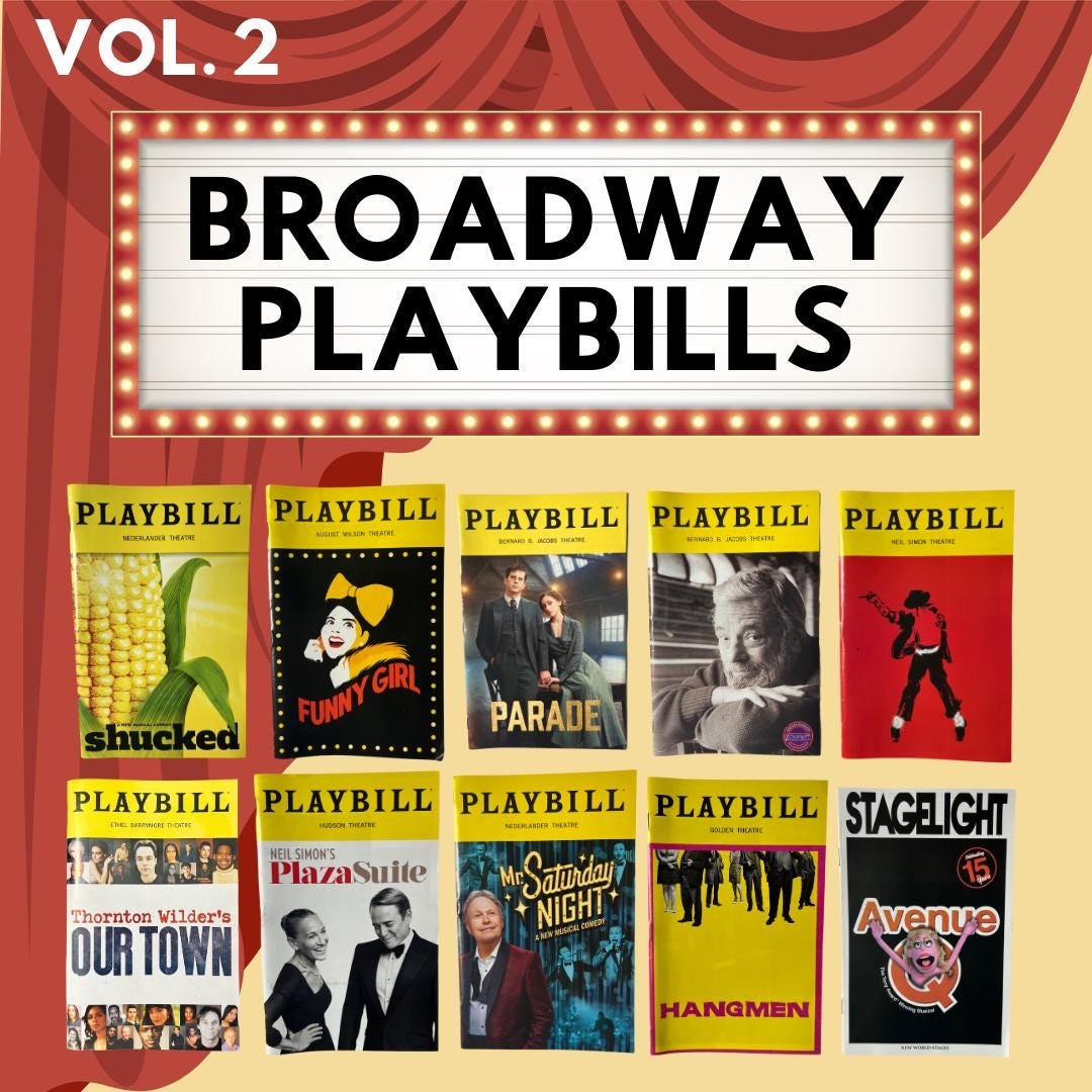 Printable Playbill Etsy Printable Playbill Etsy