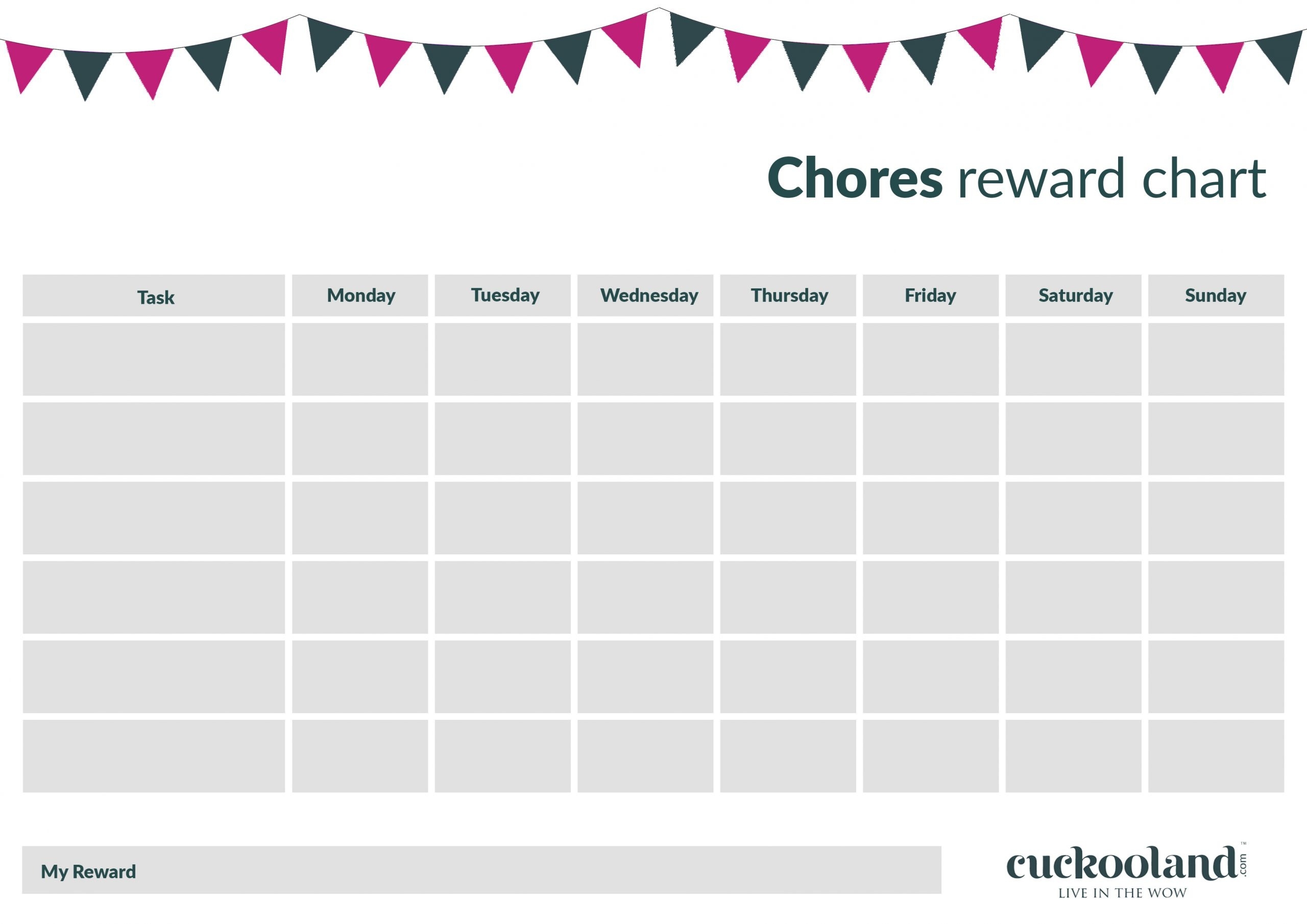Free Printable Rewards Chart Templates