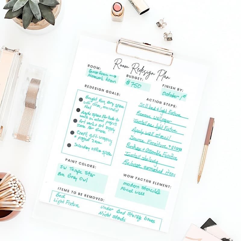 Printable Room Planner Organize Your Room Makeover Printable Room Planner Organize Your Room Makeover